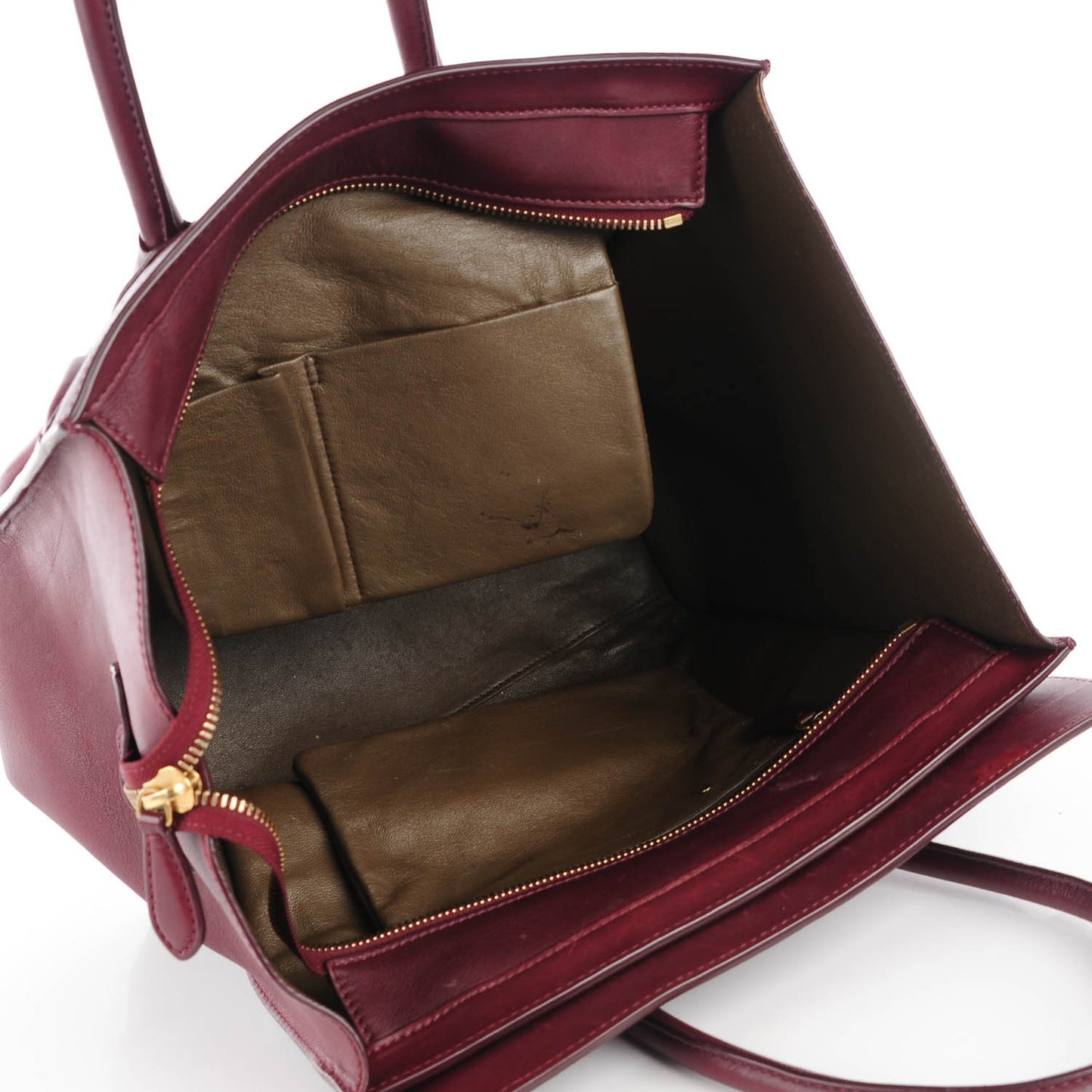 Smooth Calfskin Mini Luggage Burgundy
