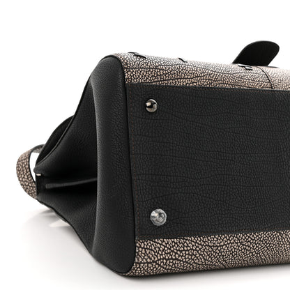 Delvaux Grained Calfskin Tribal Stitch Brillant East West Satchel Ebene Ivory Black 9 of 11