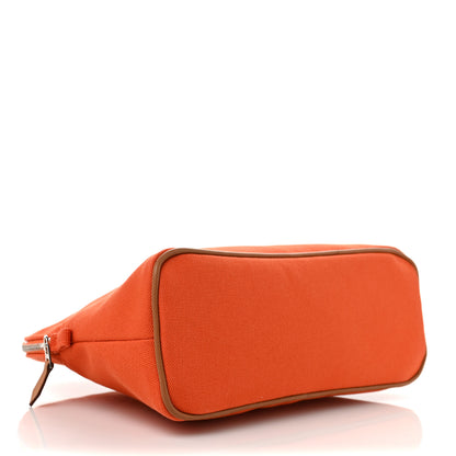 Hermes Cotton Canvas Mini Bolide Travel Cosmetic Pouch Feu 4 of 9
