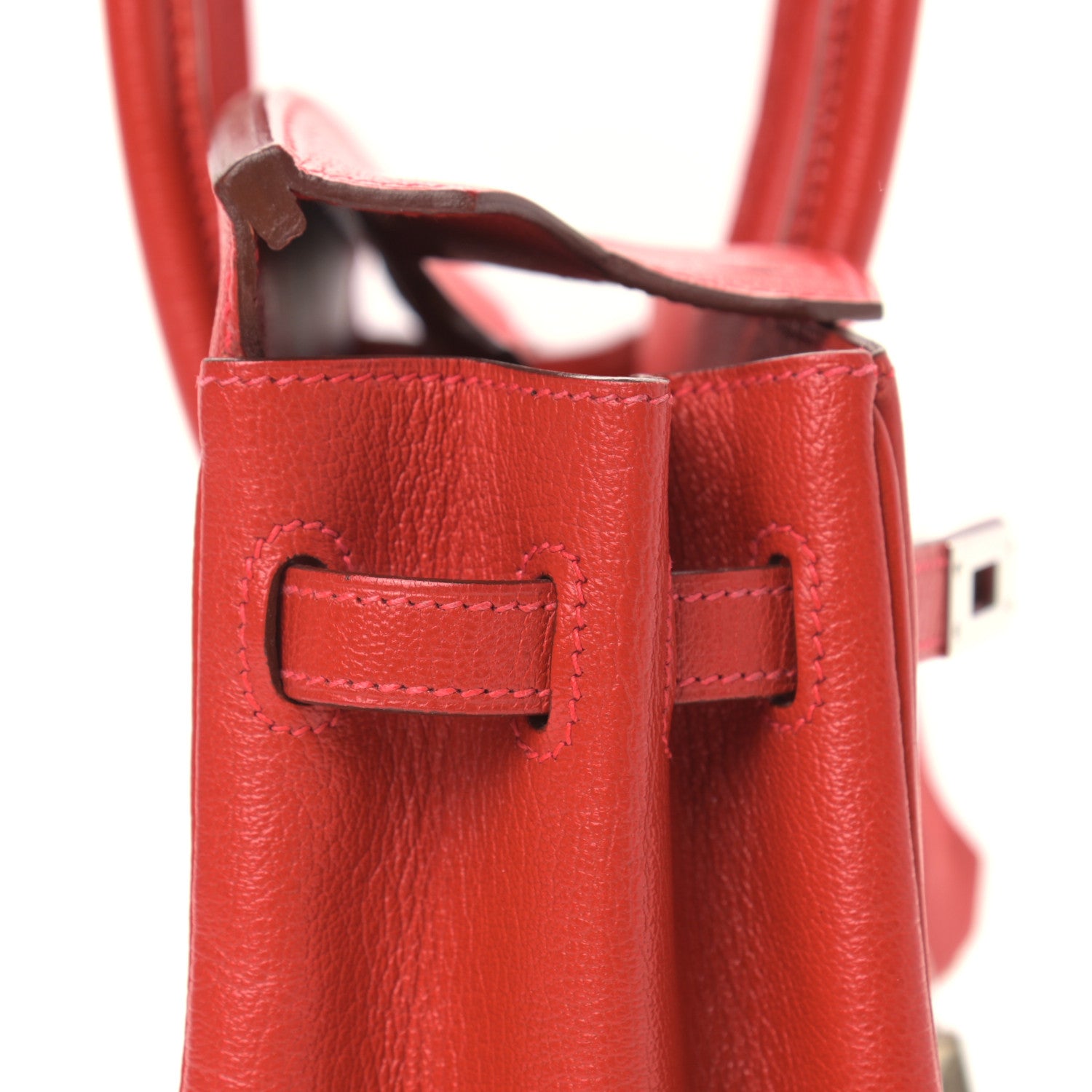 Hermes Chevre Mysore Birkin 25 Rouge Vif 14 of 42
