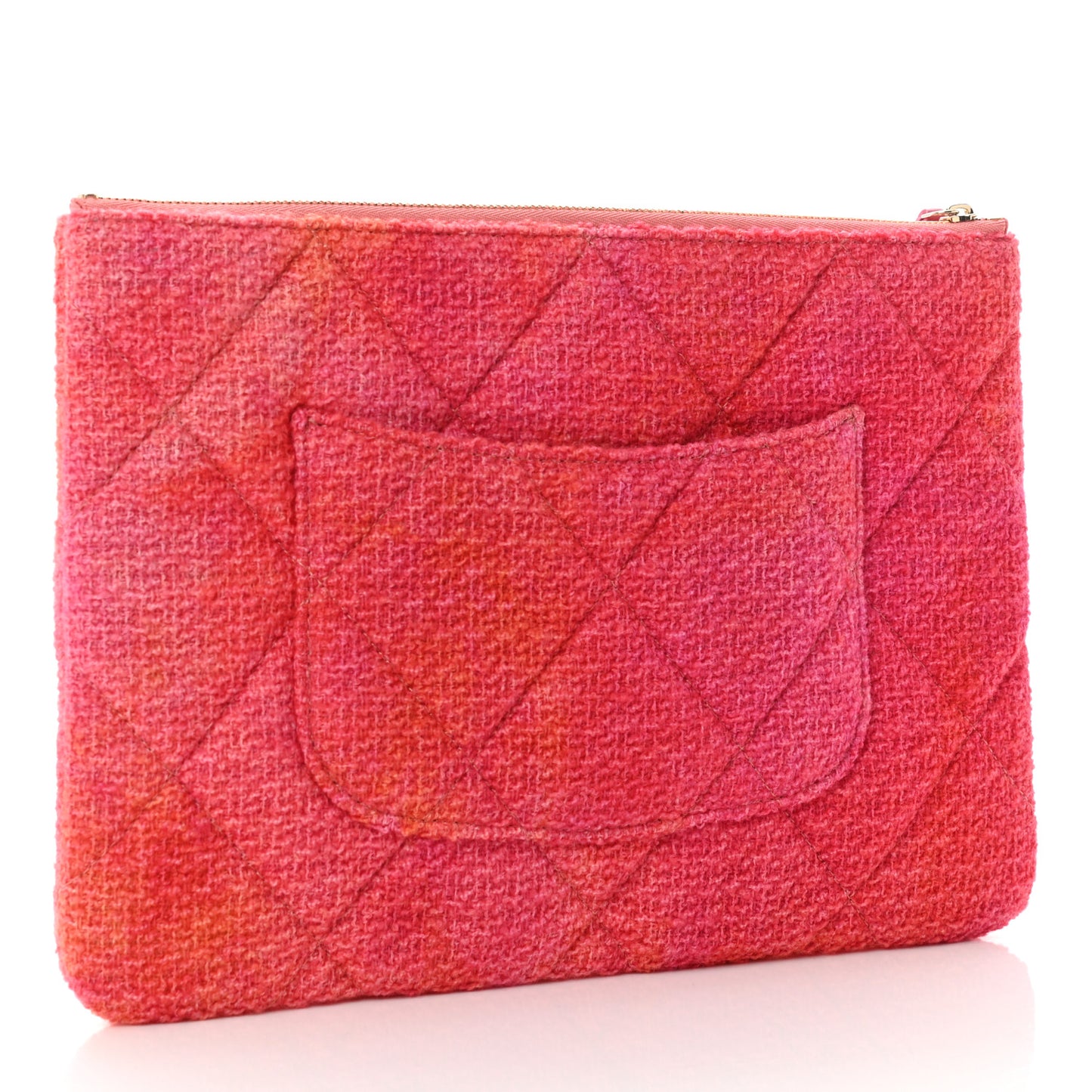 Tweed Large Chanel 19 Cosmetic Case Coral Pink