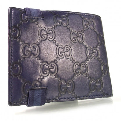 Gucci Guccissima Mens Bi-Fold Wallet Blue 3 of 8