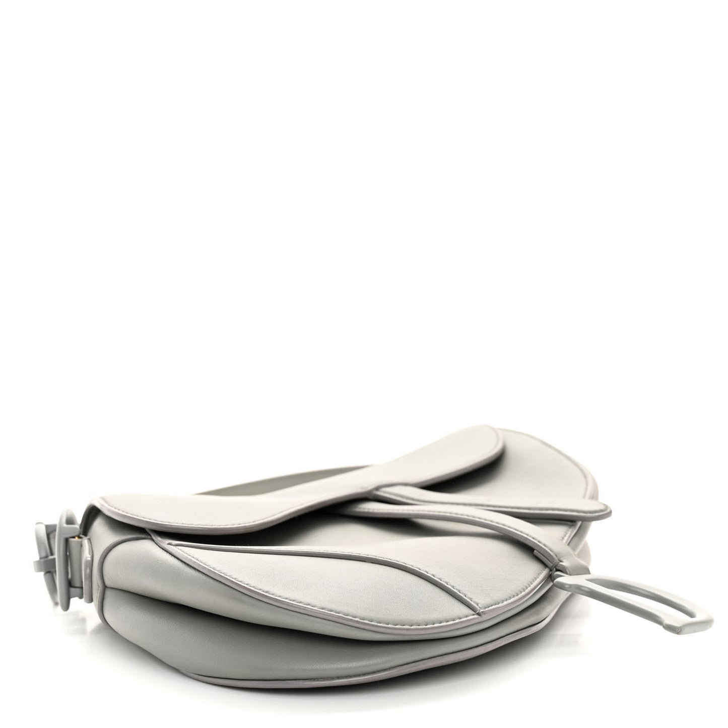 Ultra Matte Calfskin Saddle Bag Grey