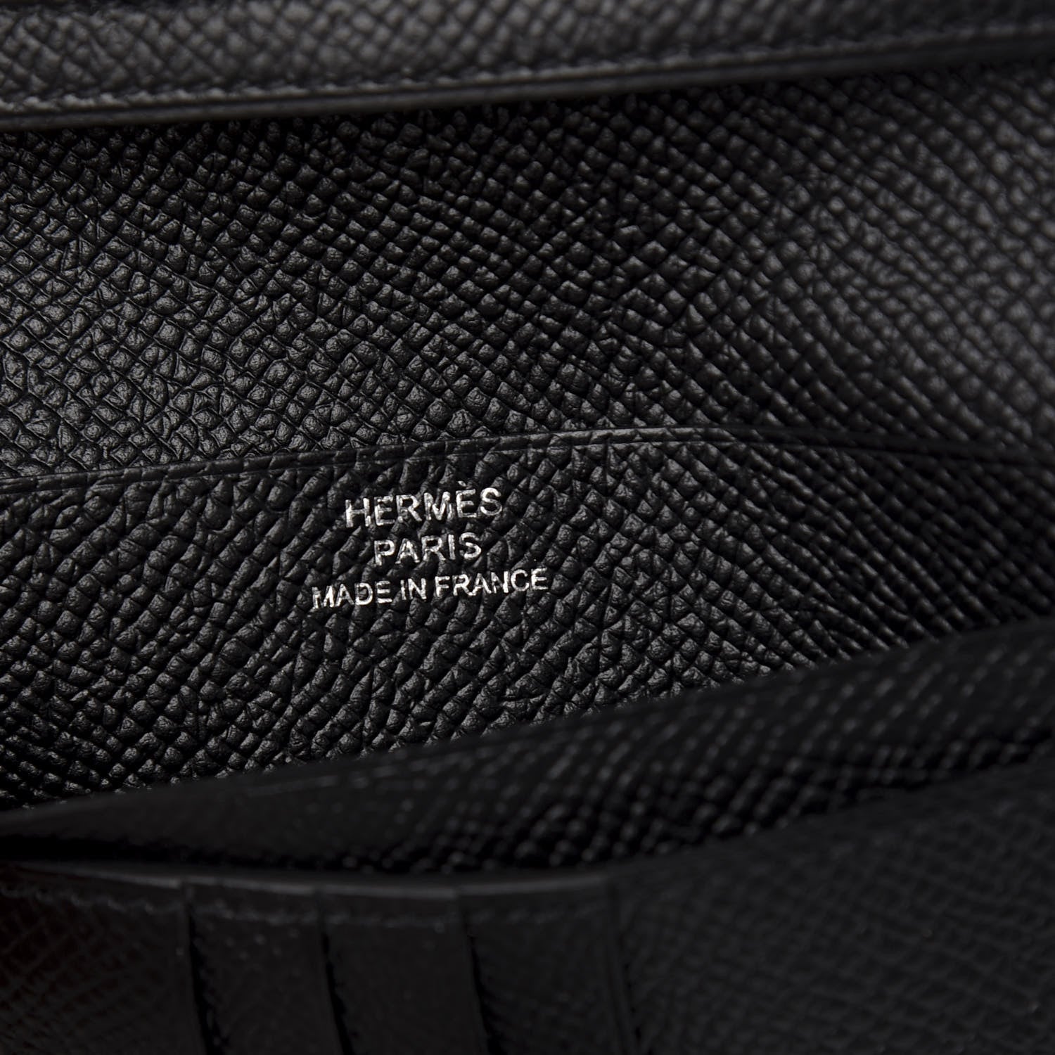 Hermes Epsom Bearn Compact Wallet Black 5 of 7