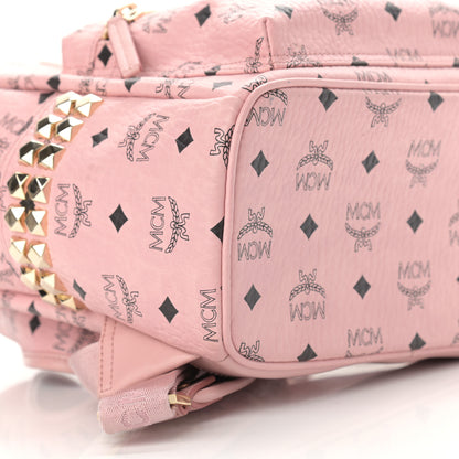 MCM Visetos Small Side Stud Stark Backpack Soft Pink 9 of 12
