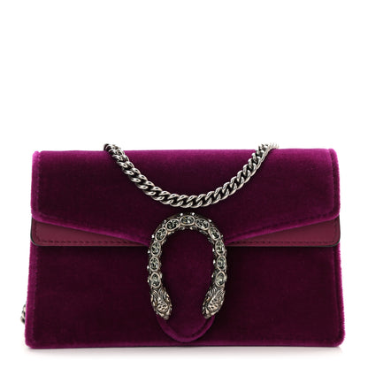 Gucci Velvet Super Mini Dionysus Shoulder Bag Fuchsia Violet Cyclamen 1 of 7