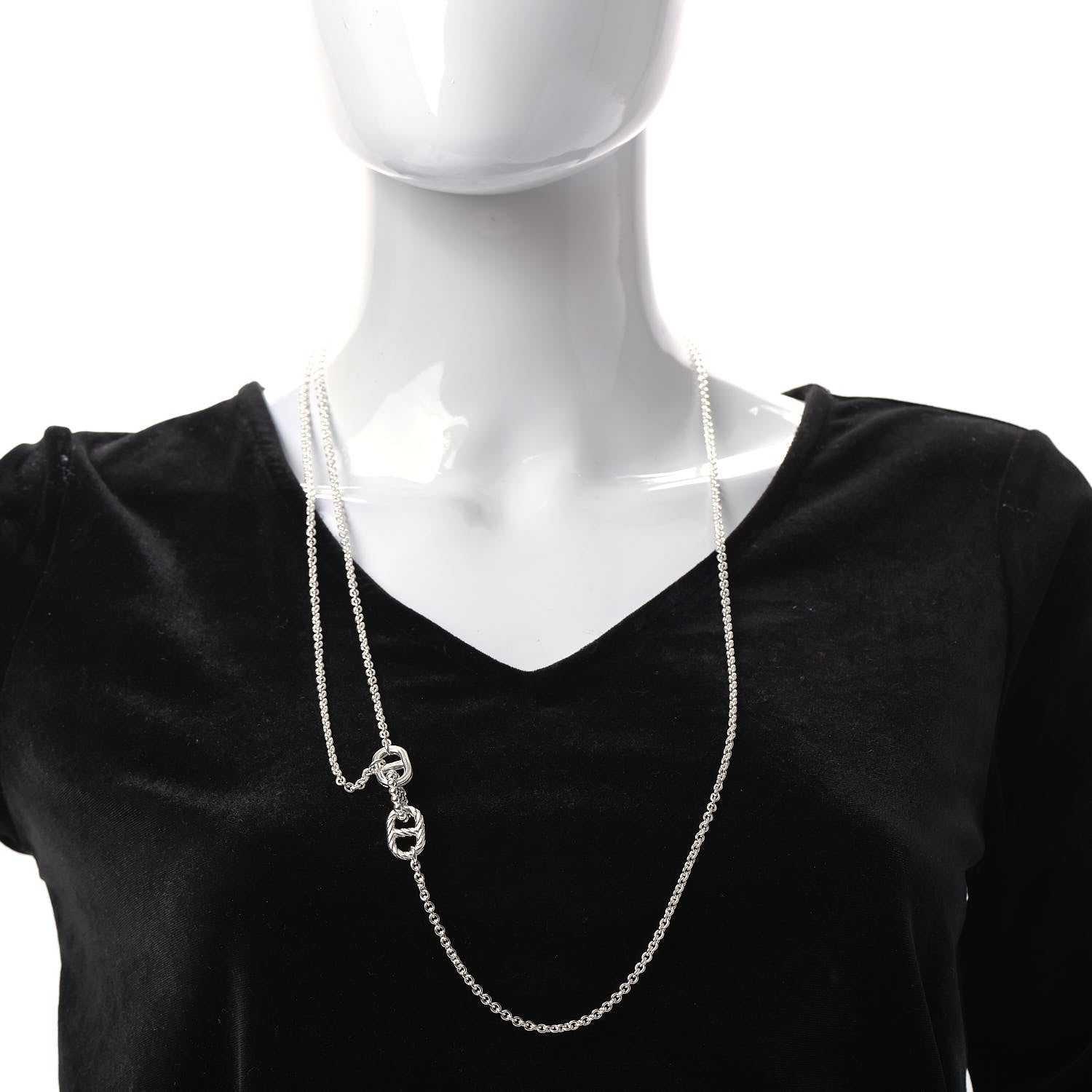 Hermes Sterling Silver Parade Necklace 2 of 6