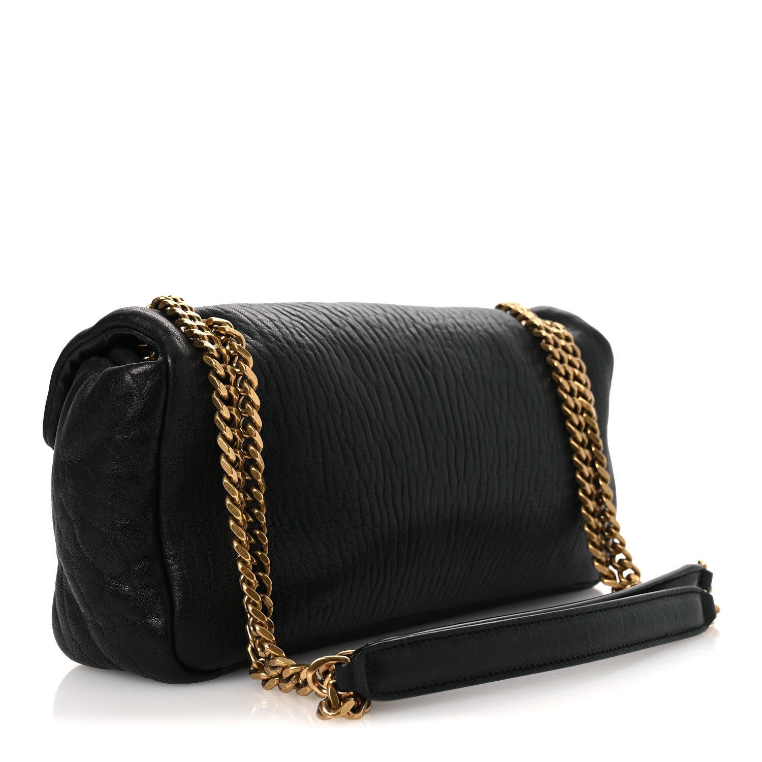 Saint Laurent Plunged Lambskin Calypso Black 3 of 10