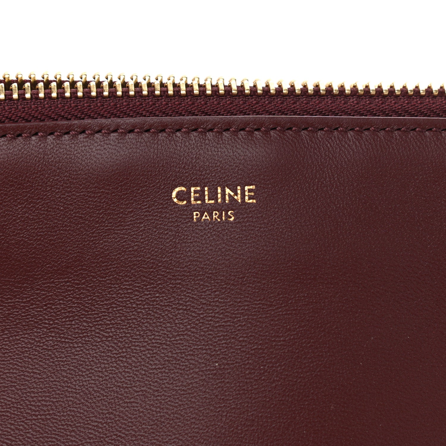 Celine Smooth Lambskin Small Trio Crossbody Bag Burgundy 8 of 12
