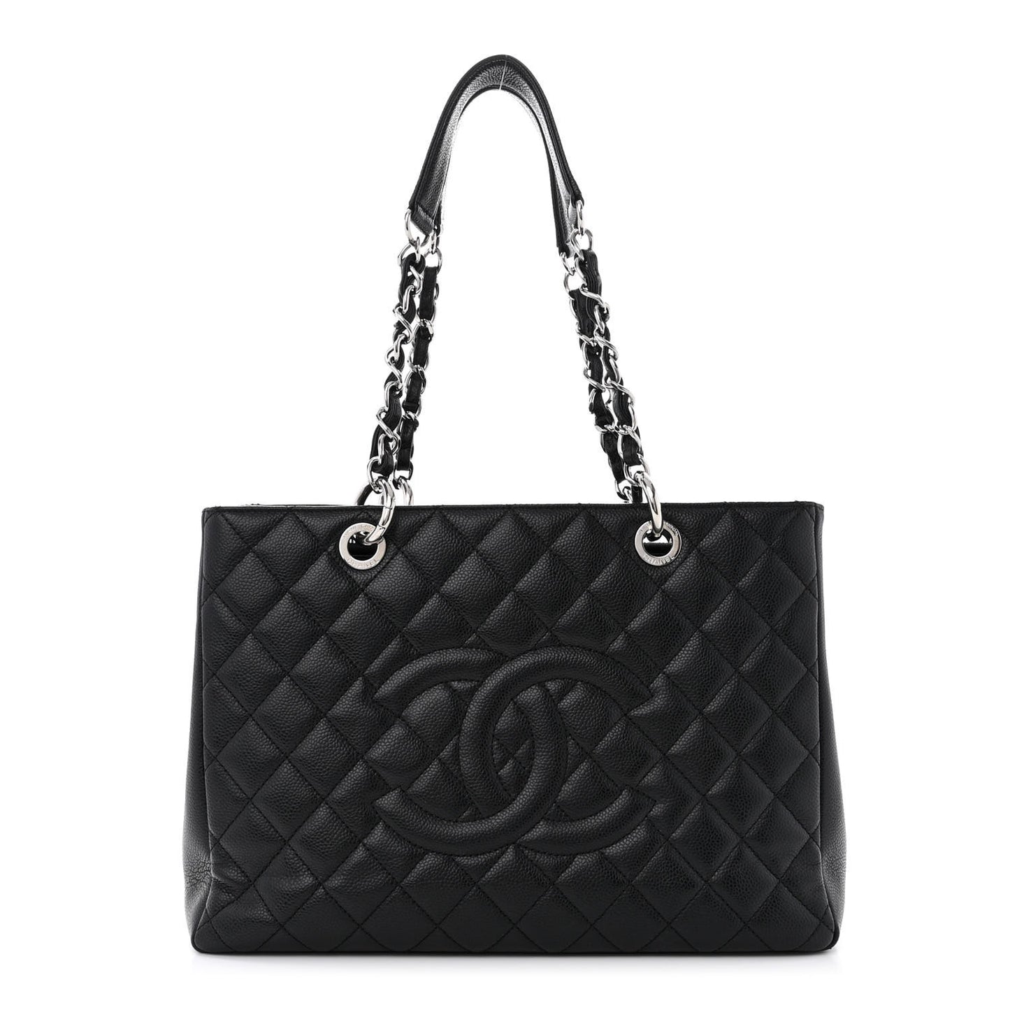 Caviar Quilted Grand Shopping Tote GST Black
