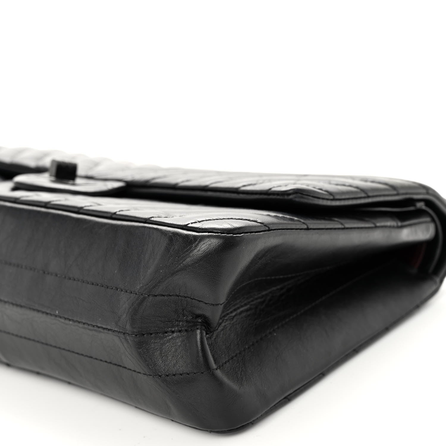 Chanel Aged Calfskin Chevron Quilted 2.55 Reissue 226 So Black 10 of 10