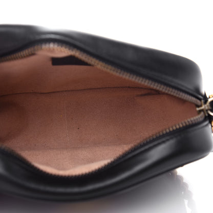 Gucci Calfskin Matelasse Mini GG Marmont Chain Shoulder Bag Black 5 of 11