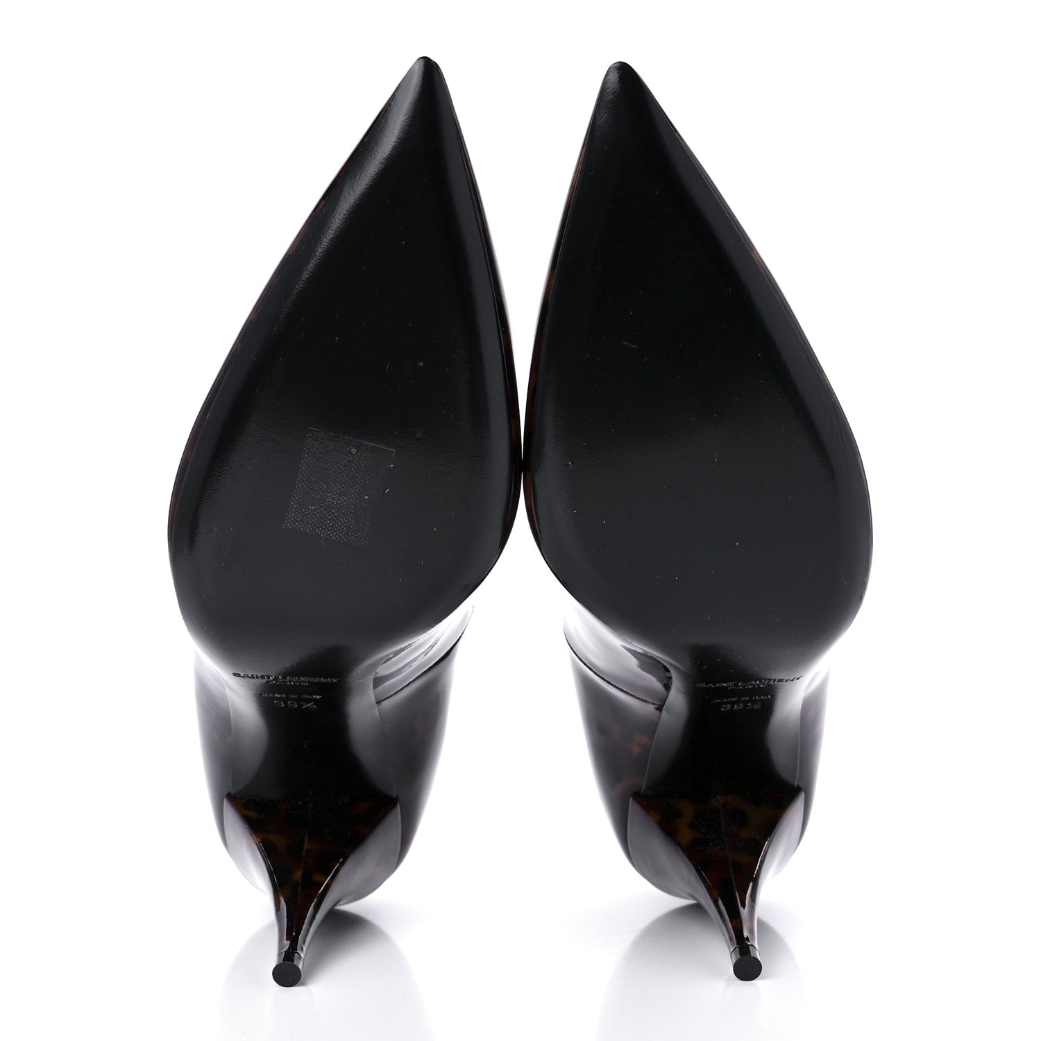 Saint Laurent Patent Tartaruga Kiki 85 Pump 39.5 Manto Naturale 5 of 8