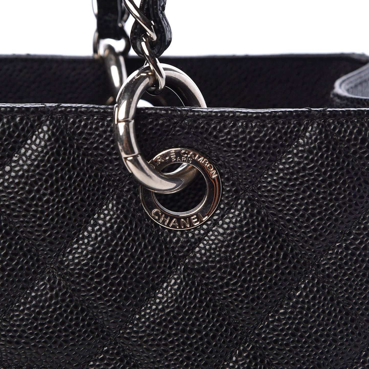 Caviar Quilted Grand Shopping Tote GST Black