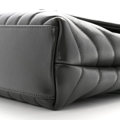 Saint Laurent Calfskin Y Quilted Monogram Small Loulou Chain Satchel Earth 11 of 13