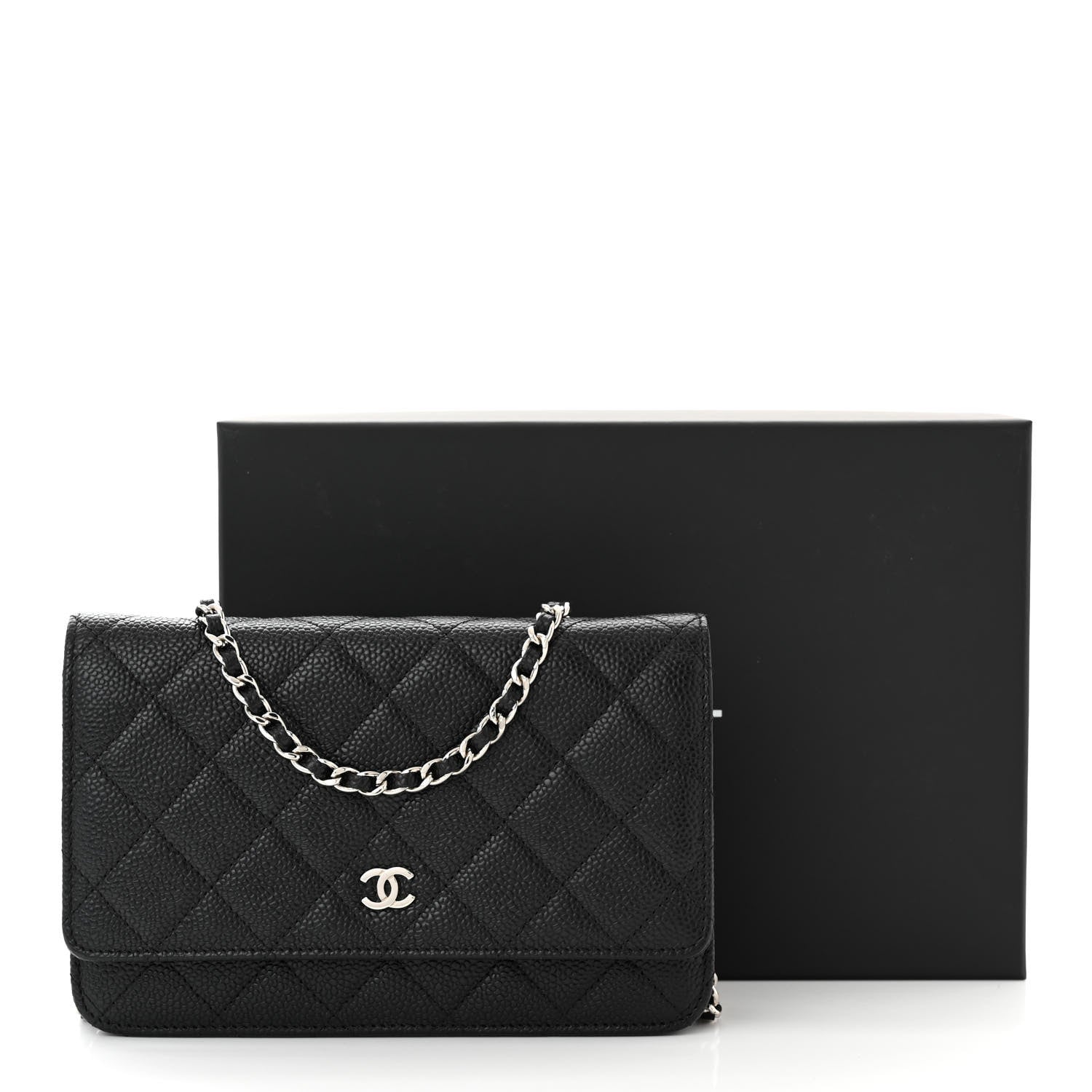 Chanel Caviar Quilted Wallet On Chain WOC Black 12 of 12