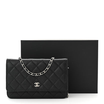 Chanel Caviar Quilted Wallet On Chain WOC Black 12 of 12