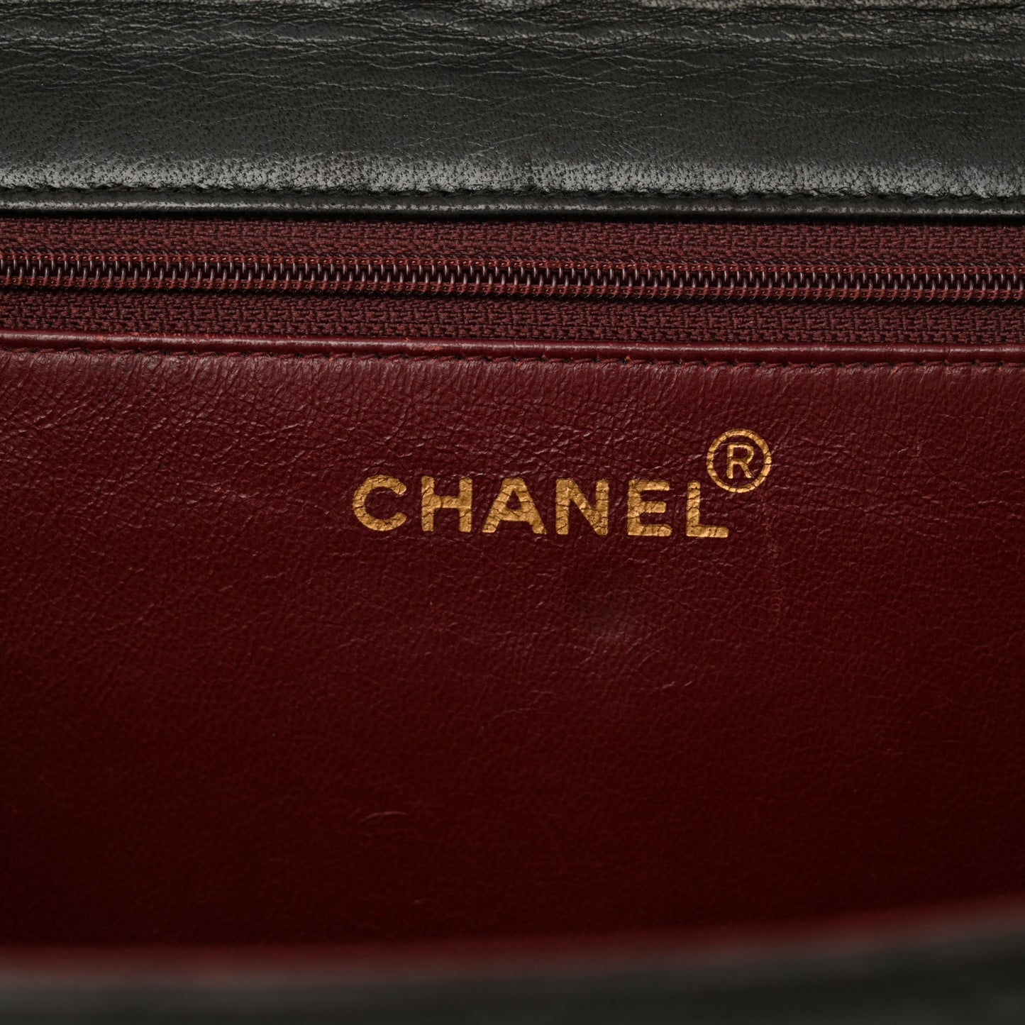 Lambskin Quilted Medium Single Flap Dark Brown