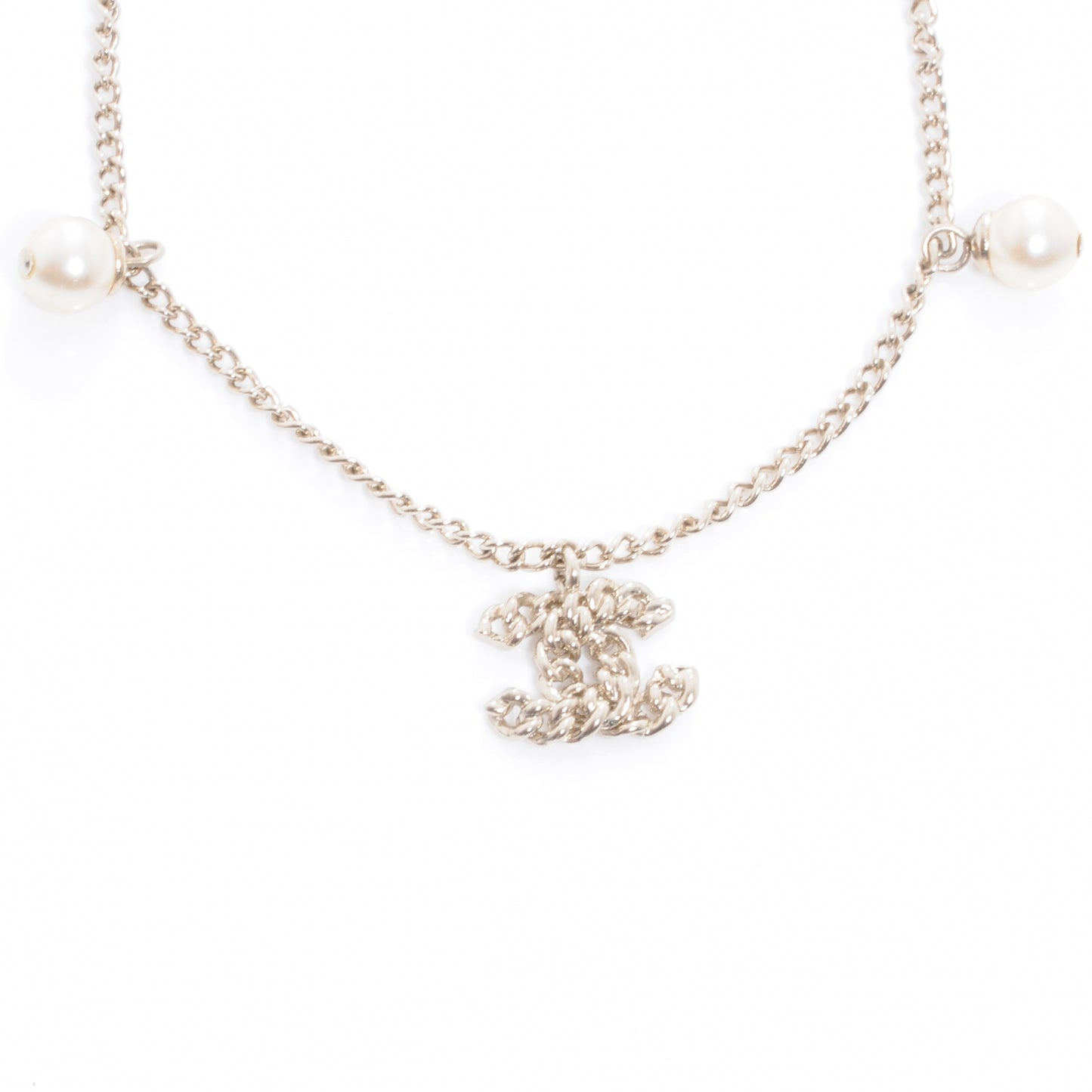 Pearl CC Chain Bracelet