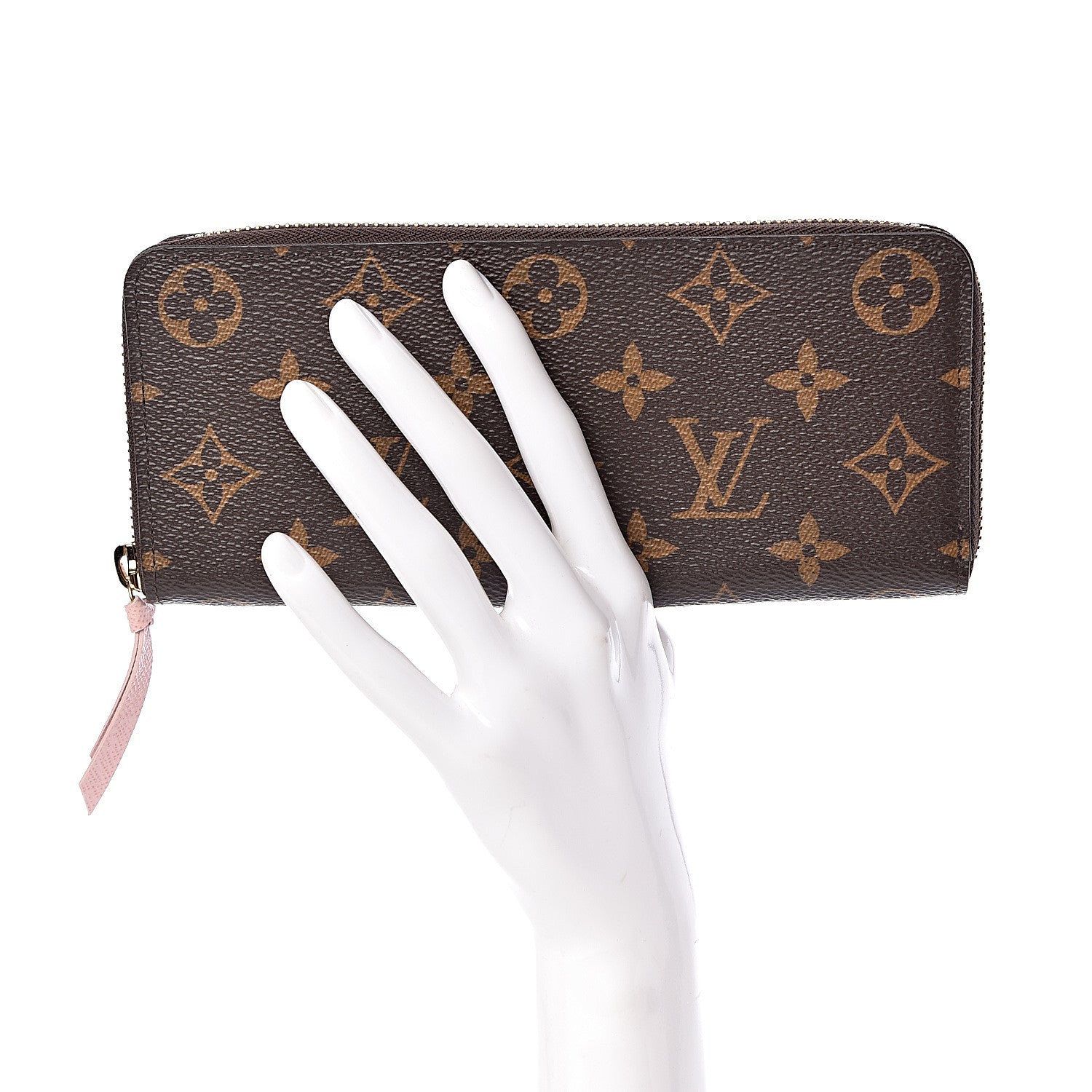 Louis Vuitton Monogram Clemence Wallet Rose Ballerine 2 of 7