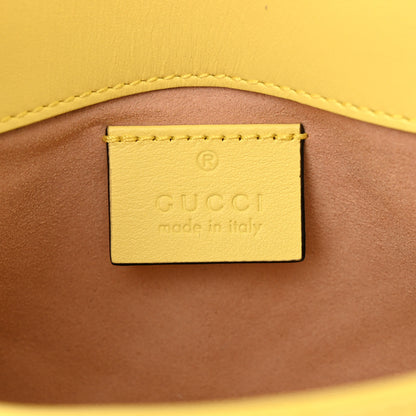 Gucci Calfskin Matelasse Super Mini GG Marmont Shoulder Bag Banana 6 of 11