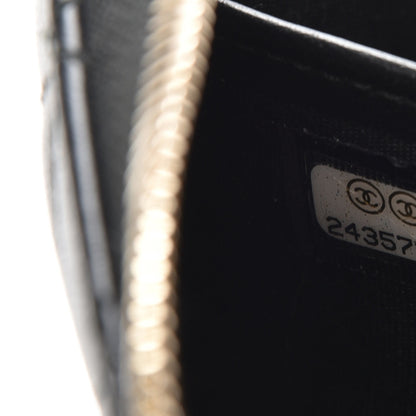 Chanel Lambskin Quilted Pearl Chain Wrist Wallet Black 7 of 9