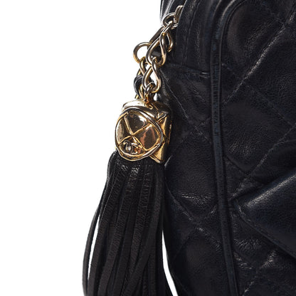 Chanel Lambskin Quilted CC Tassel Camera Case Blue 14 of 14