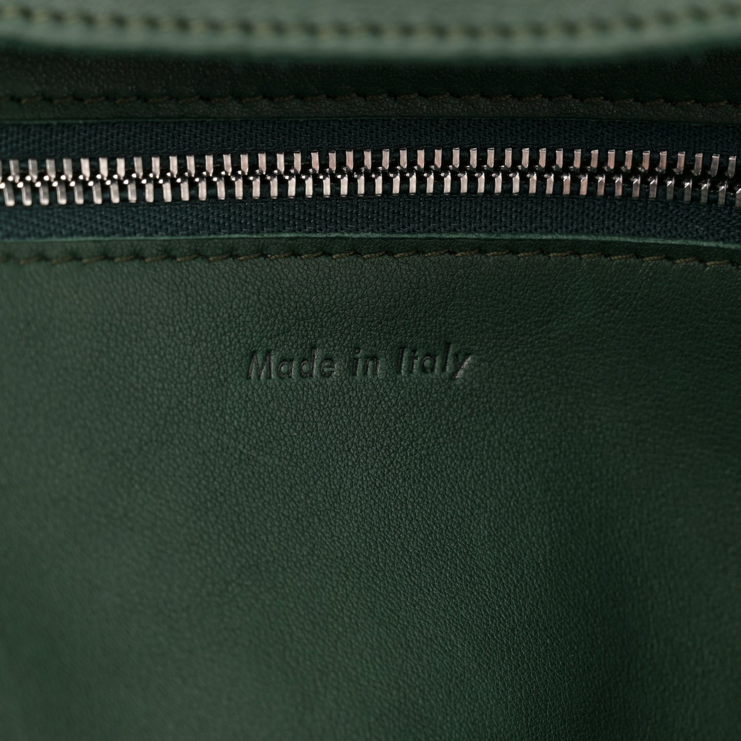 Smooth Calfskin Medium Big Bag Dark Green