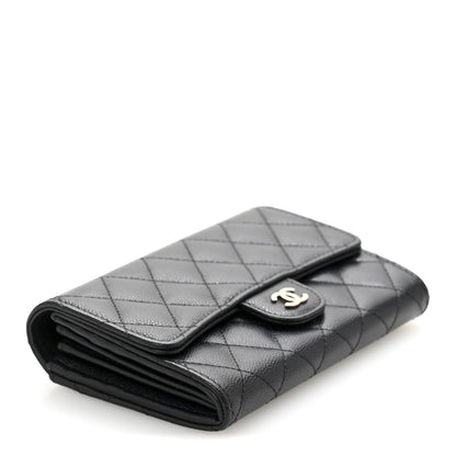 Chanel Caviar Quilted Medium Flap Wallet Black 4 of 10