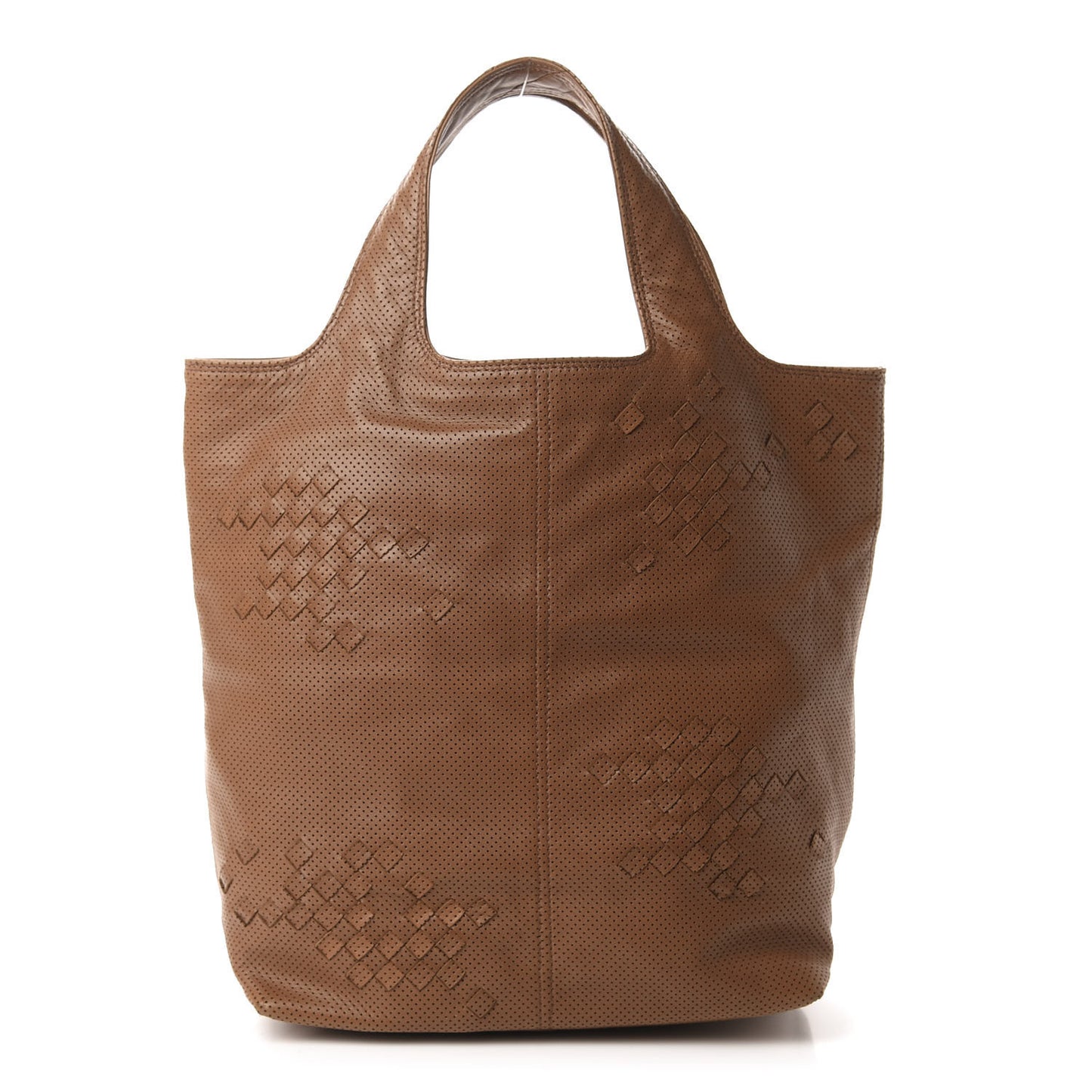 Nappa Intrecciato Perforated Regent Tote Noce