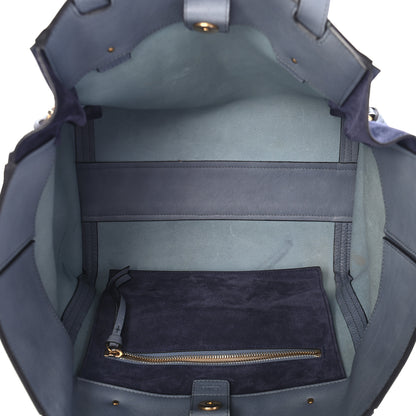 Chloe Smooth Calfskin Medium Milo Shopping Tote Blue 4 of 12