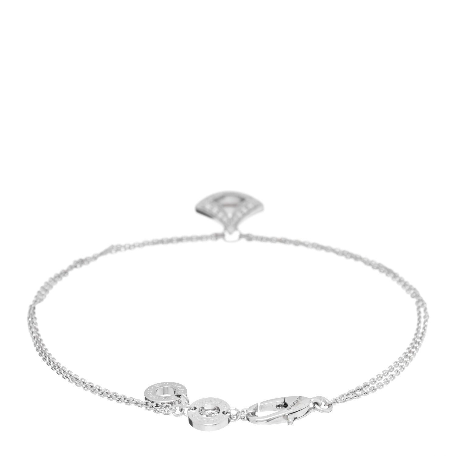 Bulgari 18K White Gold Diamond Divas' Dream Openwork Bracelet ML 2 of 3