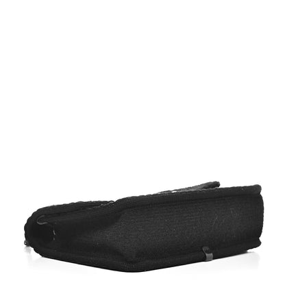 Chanel Wool Quilted Medium Edelweiss Single Flap Black 4 of 11