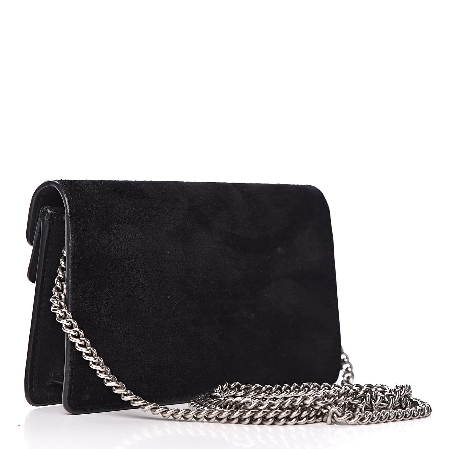 Gucci Suede Super Mini Dionysus Shoulder Bag Black 3 of 13