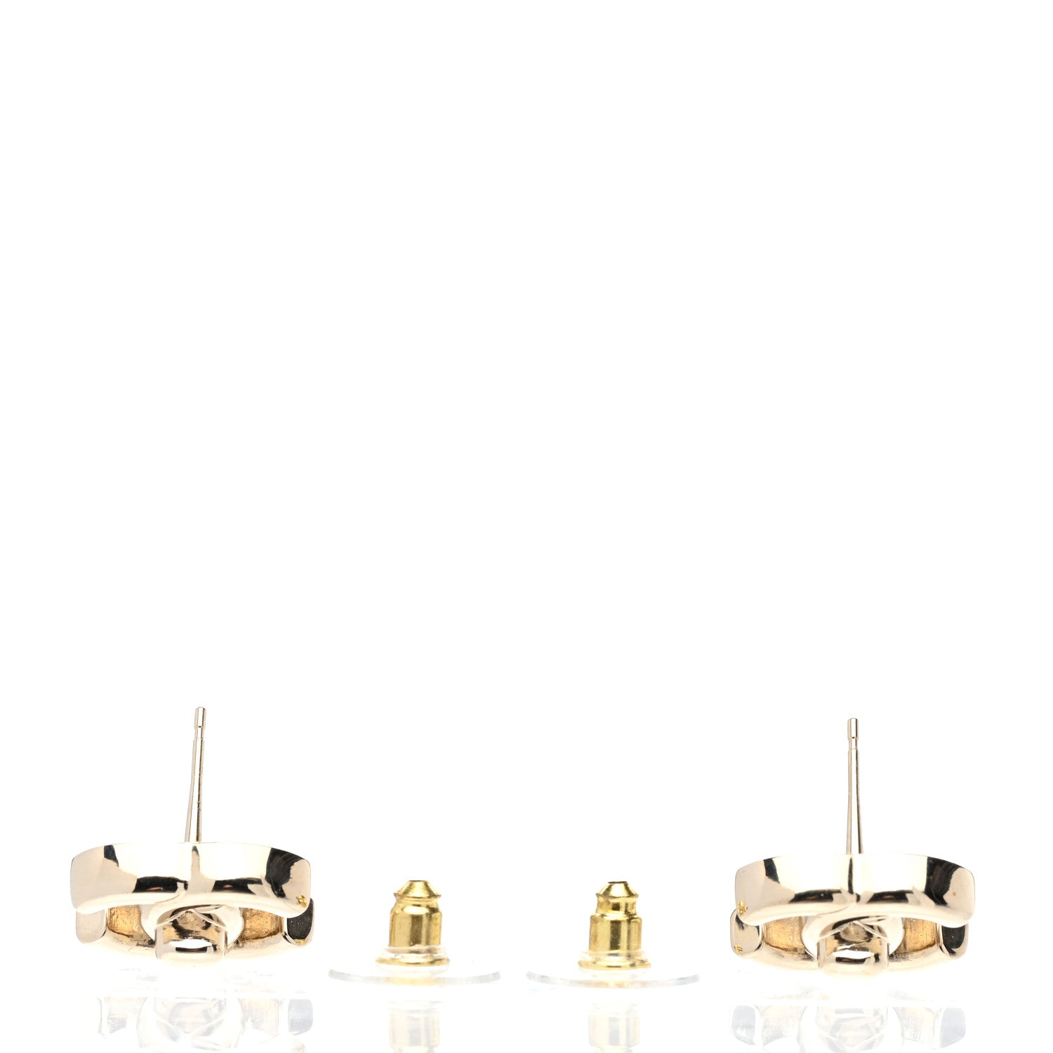 Chanel Metal CC Turnlock Earrings Gold 3 of 5