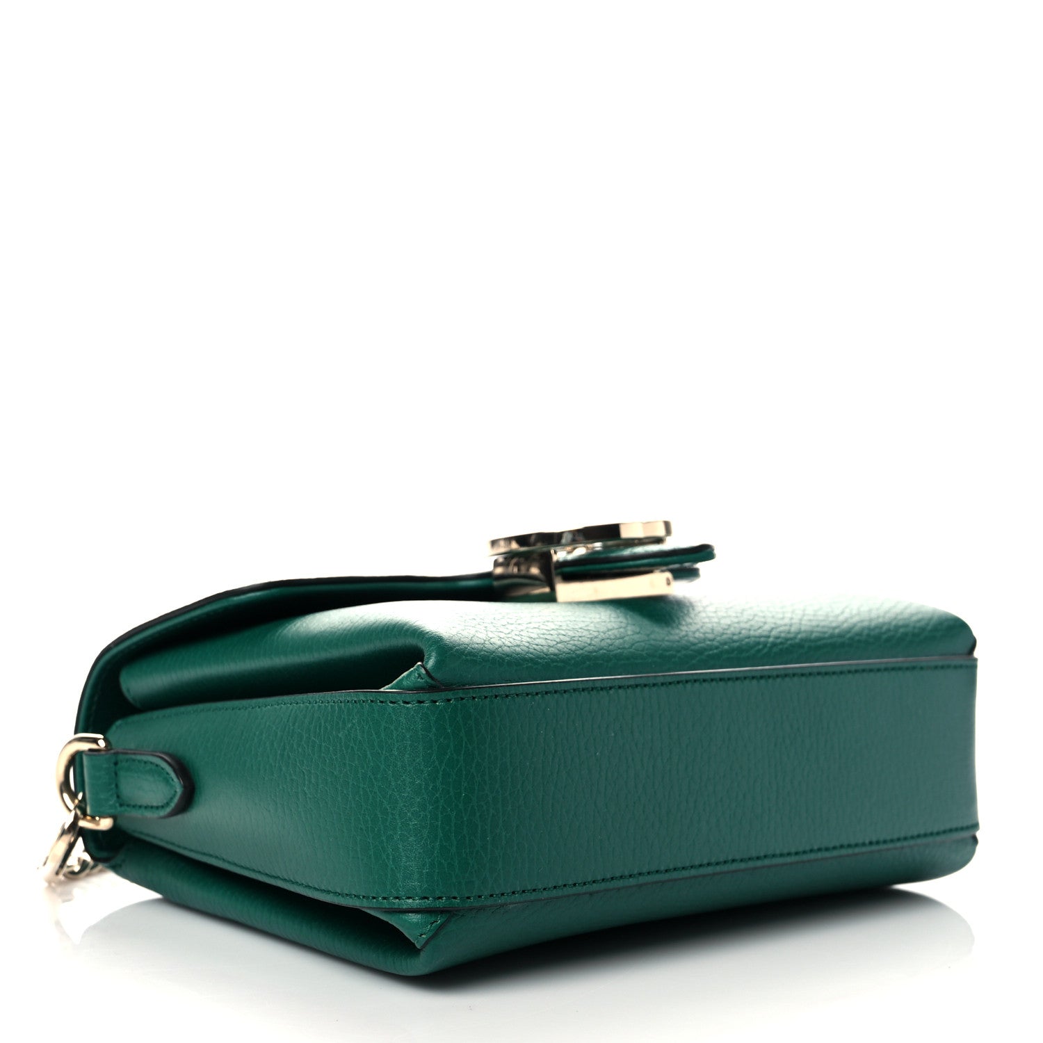 Gucci Dollar Calfskin Interlocking G Crossbody Bag Emerald 4 of 11