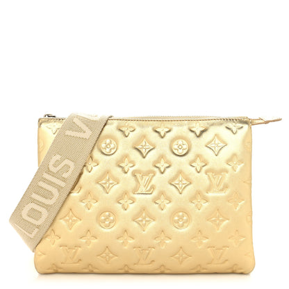 Louis Vuitton Lambskin Embossed Monogram Coussin PM Gold 1 of 11