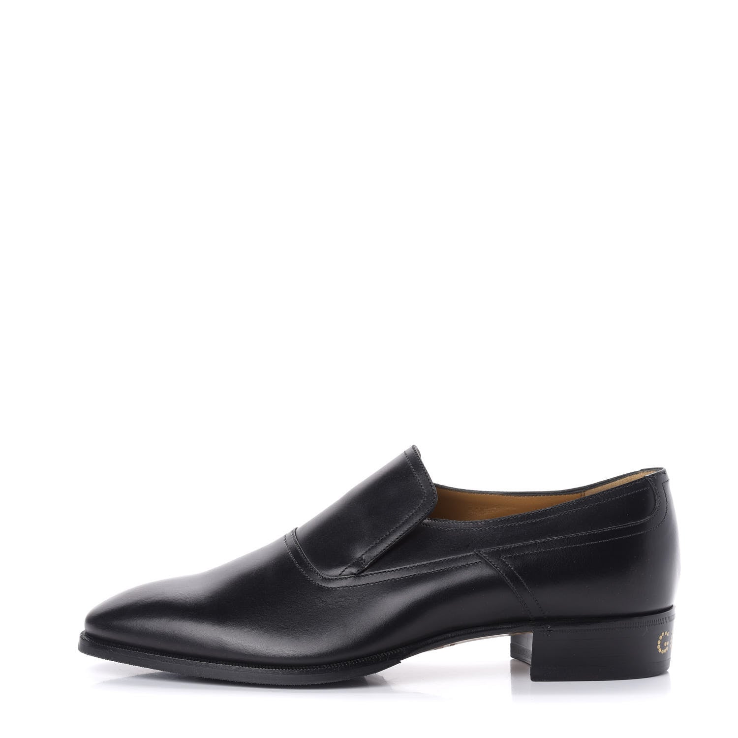 Gucci Calfskin Mens Classic Logo Loafers 7 Black 1 of 9