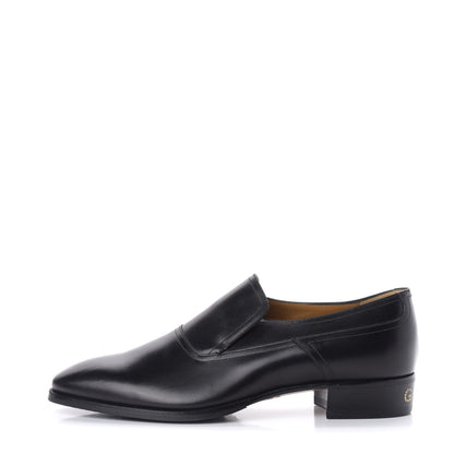 Gucci Calfskin Mens Classic Logo Loafers 7 Black 1 of 9