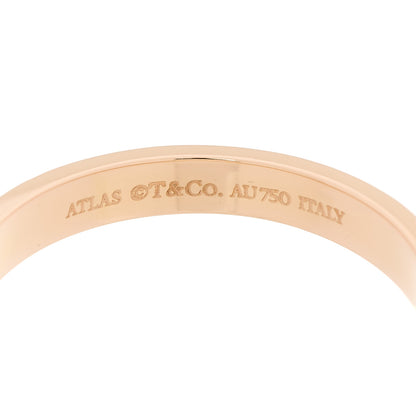 Tiffany 18K Rose Gold Diamond Narrow Atlas Closed Ring 62 10 4 of 5