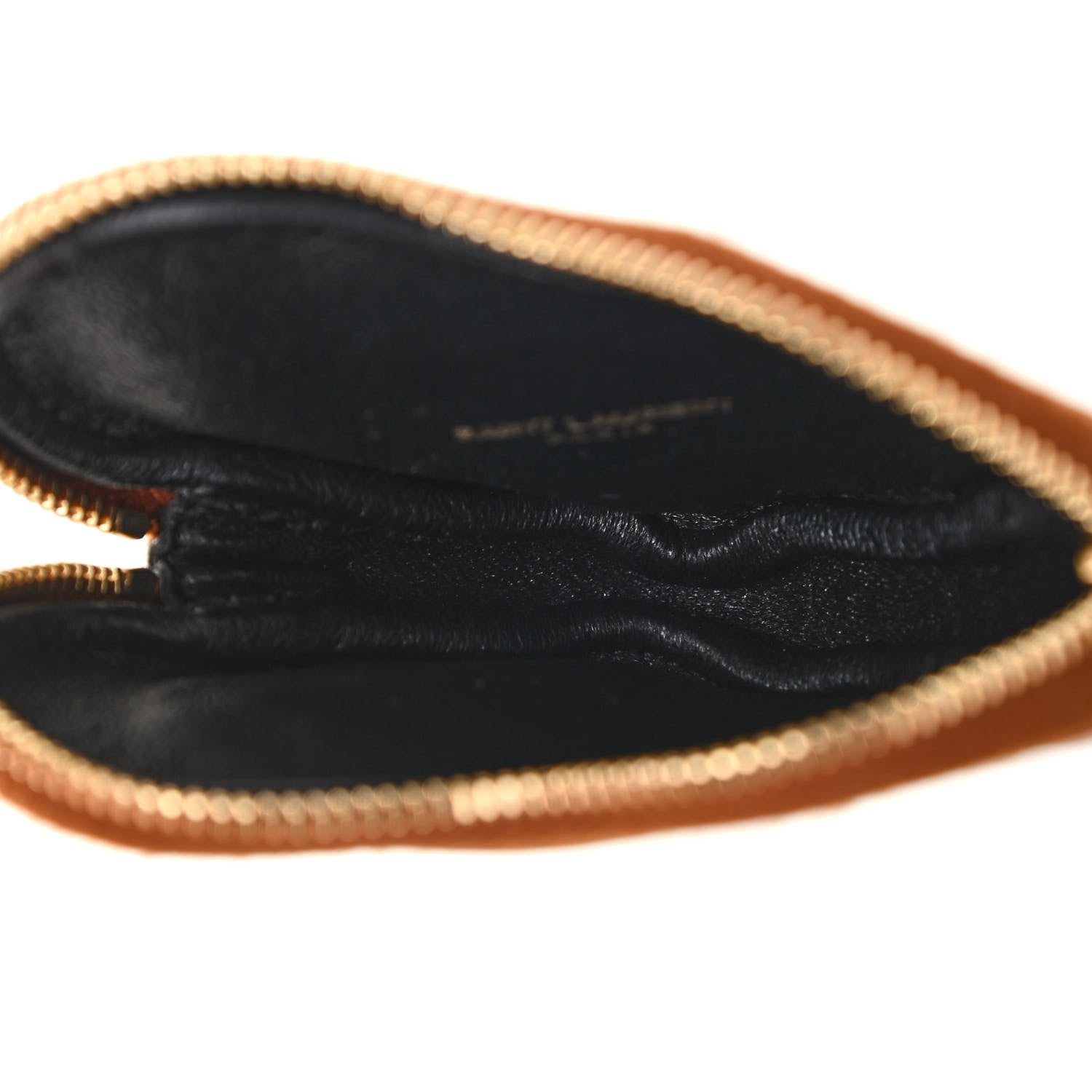 Saint Laurent Calfskin Monogram Heart Key Pouch Brown 6 of 9