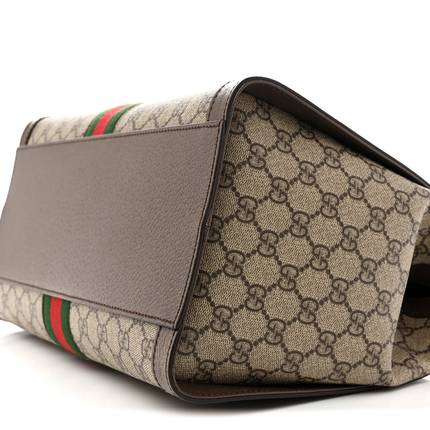 Gucci GG Supreme Monogram Web Medium Ophidia Tote Bag Brown 10 of 10