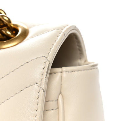 Gucci Calfskin Matelasse Small GG Marmont Shoulder Bag White 11 of 11