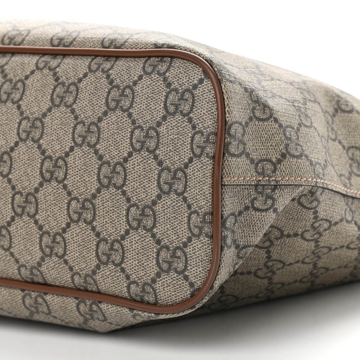 Gucci Soft GG Supreme Monogram Small Crossbody Tote Beige Cuir 9 of 10