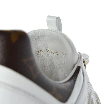 Louis Vuitton Calfskin Monogram Run Away Sneakers 39 White 8 of 9
