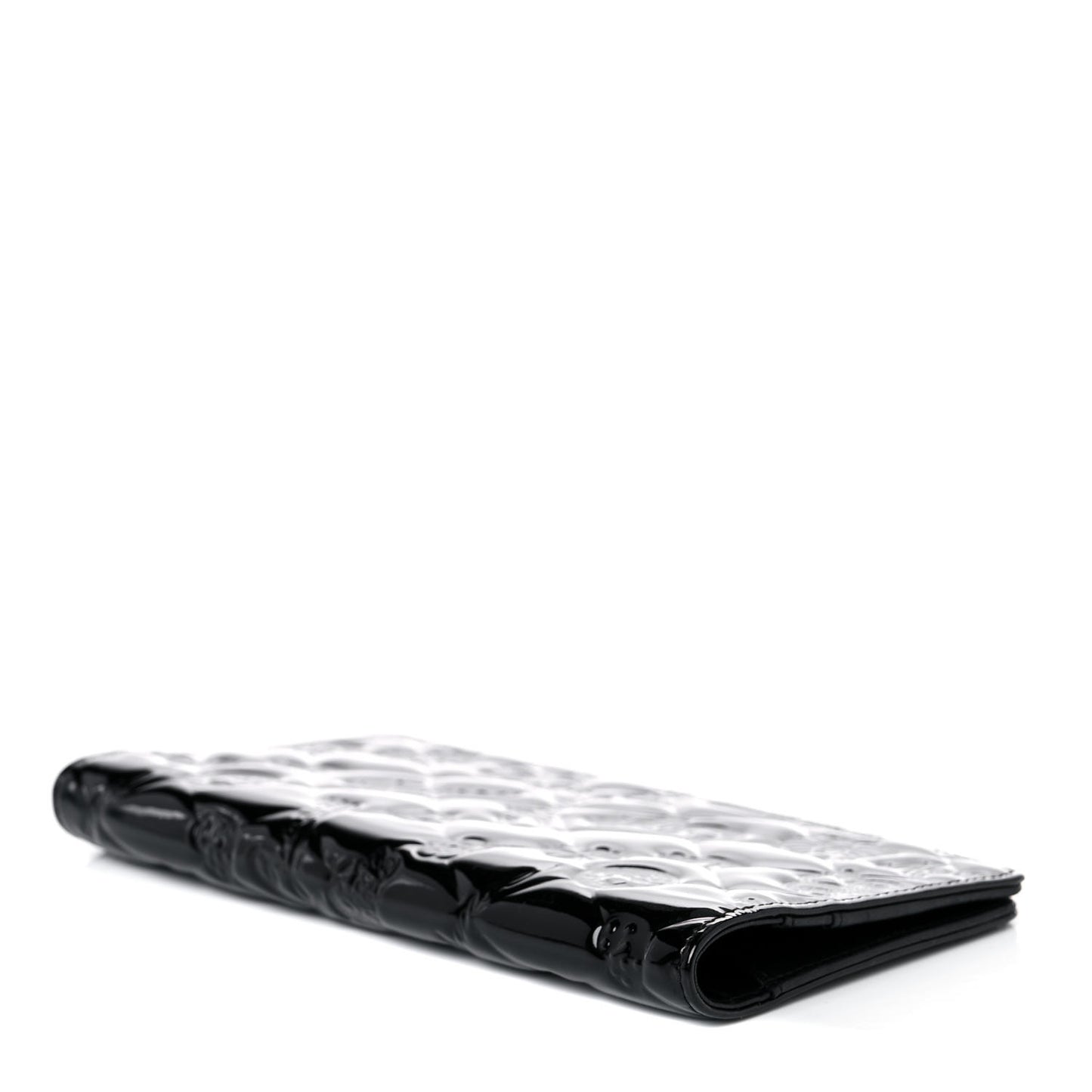 Patent Calfskin Lucky Symbols Agenda Cover Black