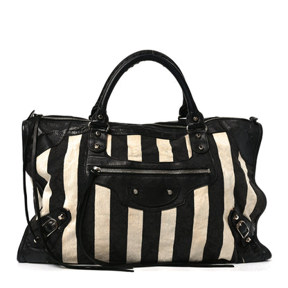 Balenciaga Chevre Damask Stripe Work Black 1 of 11