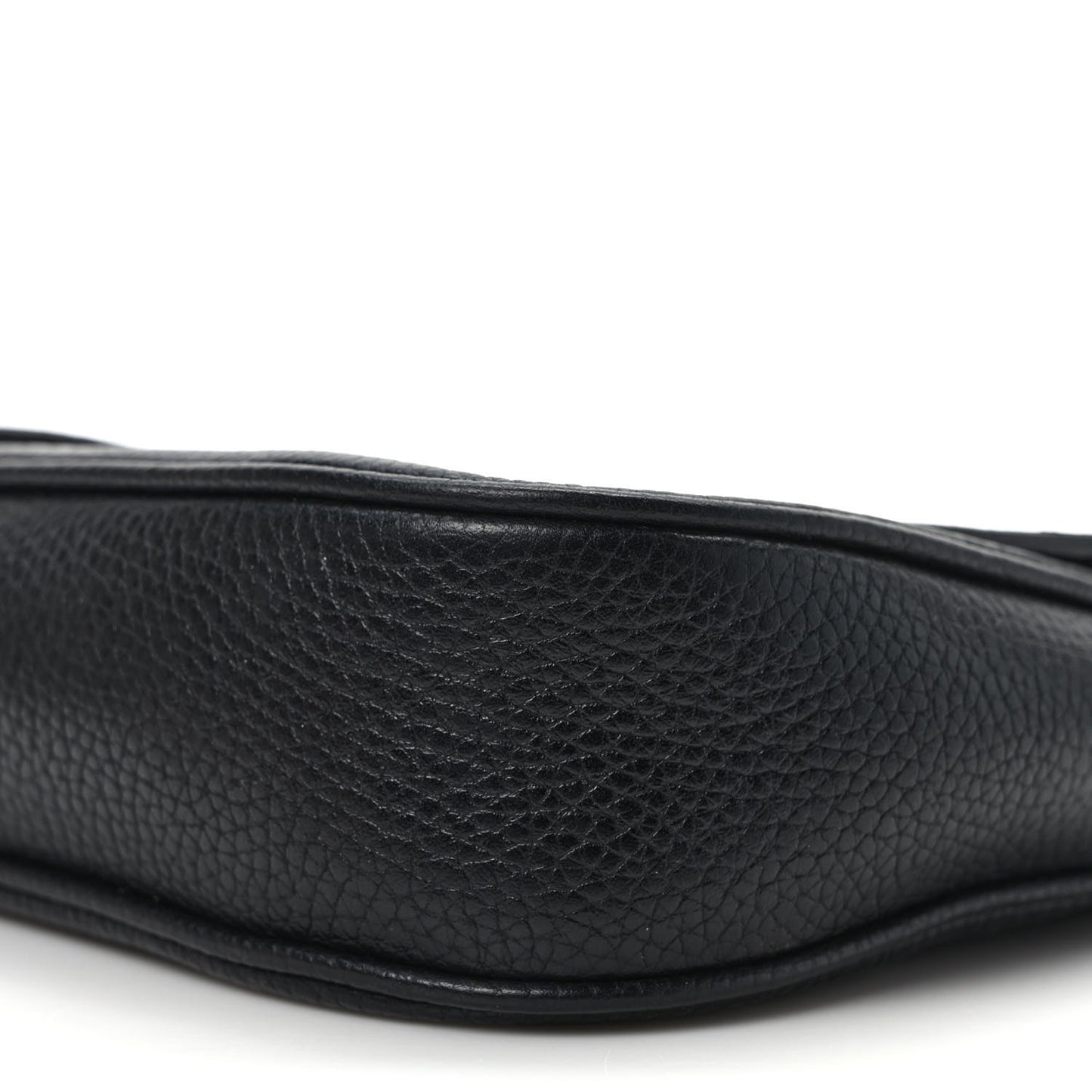 Pebbled Calfskin Medium Soho Flap Crossbody Black