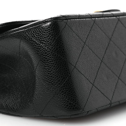 Chanel Caviar Quilted Jumbo Double Flap Black 16 of 27