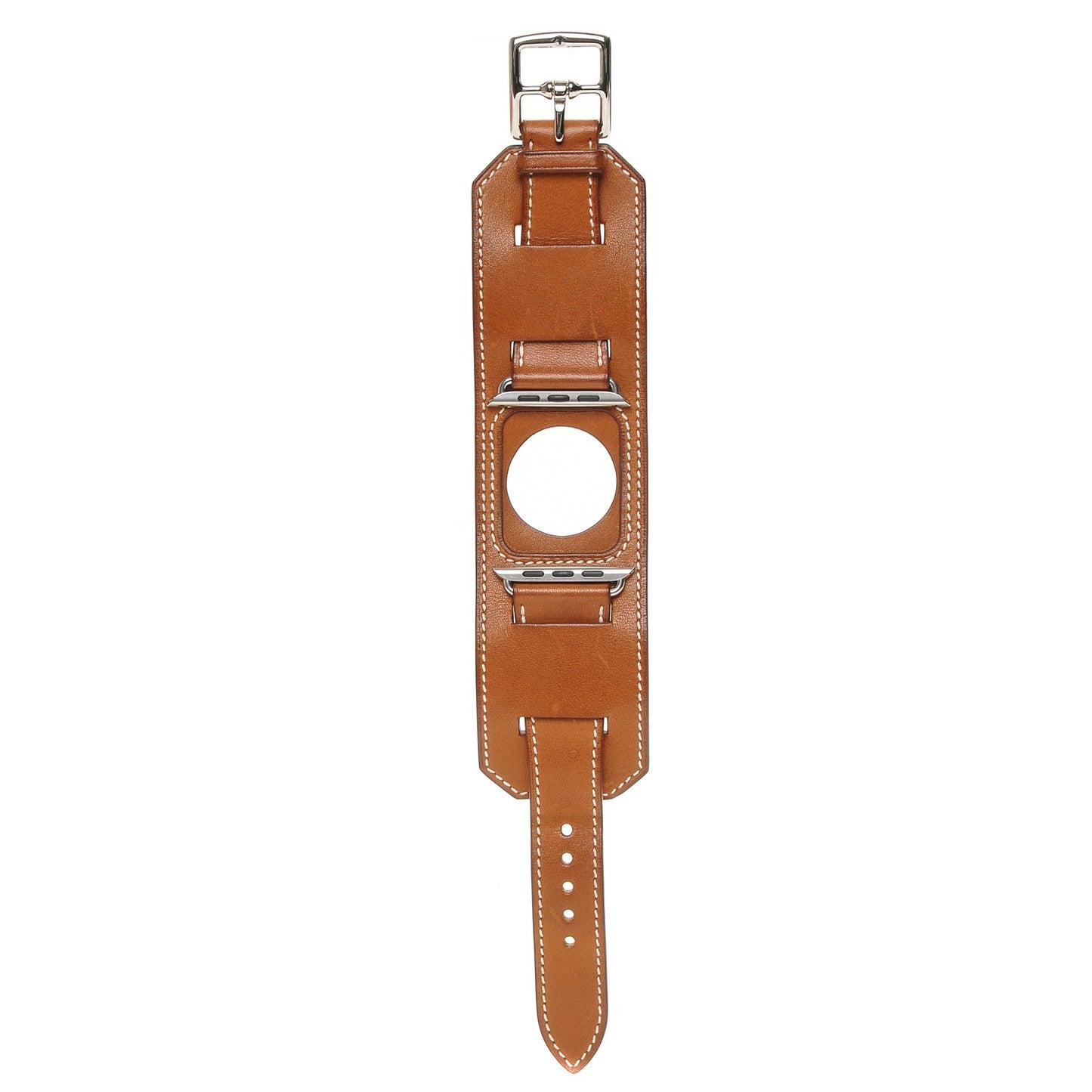 Barenia Leather 42mm Apple Watch Band Fauve